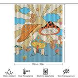 Retro Hippie Mushroom  Shower Curtain