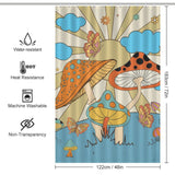 Retro Hippie Mushroom  Shower Curtain