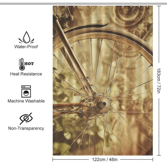 Ride-On Bicycle Shower Curtain