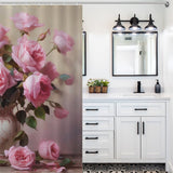 Romantic Bloom Pink Rose Shower Curtain"