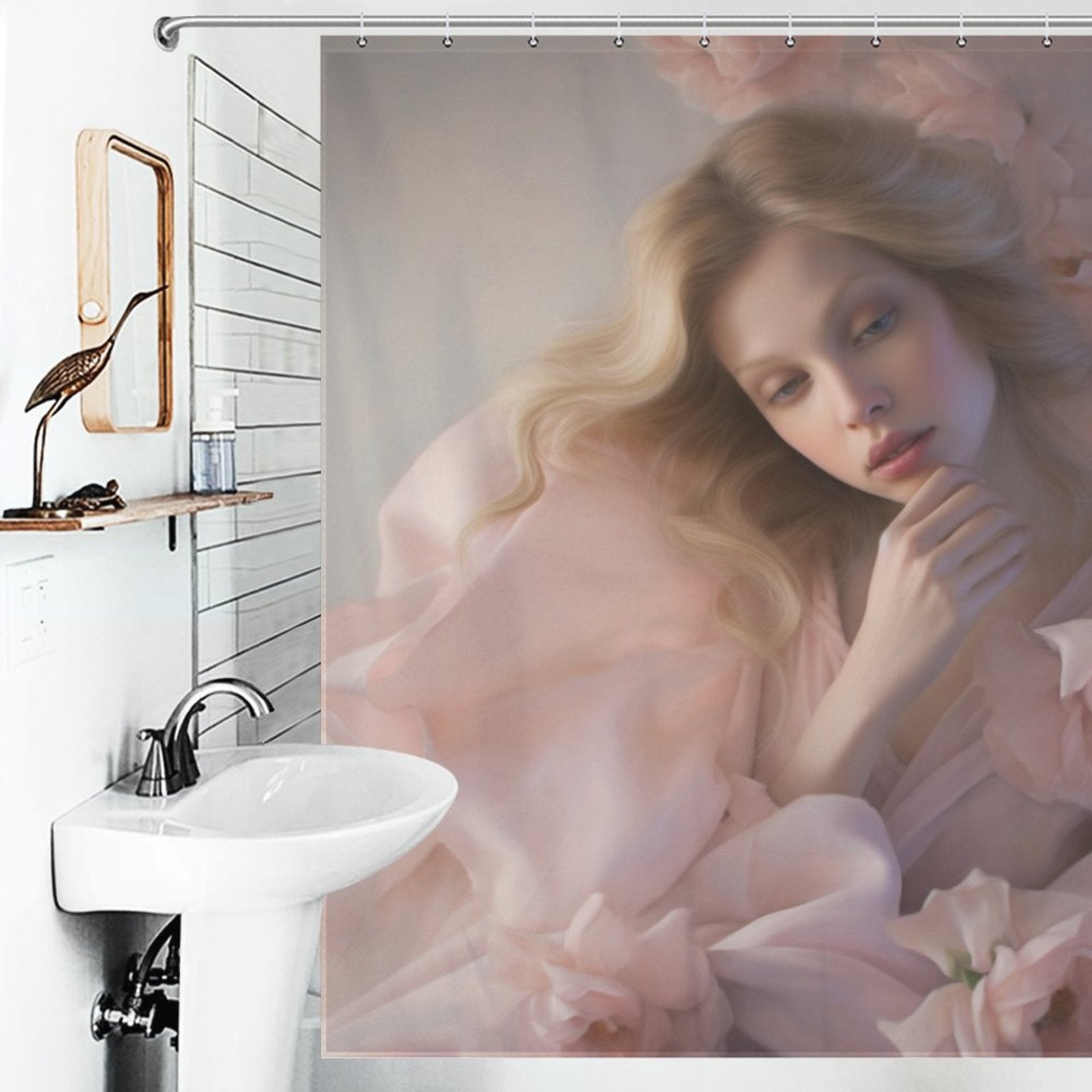 Romantic Blush Shower Curtain