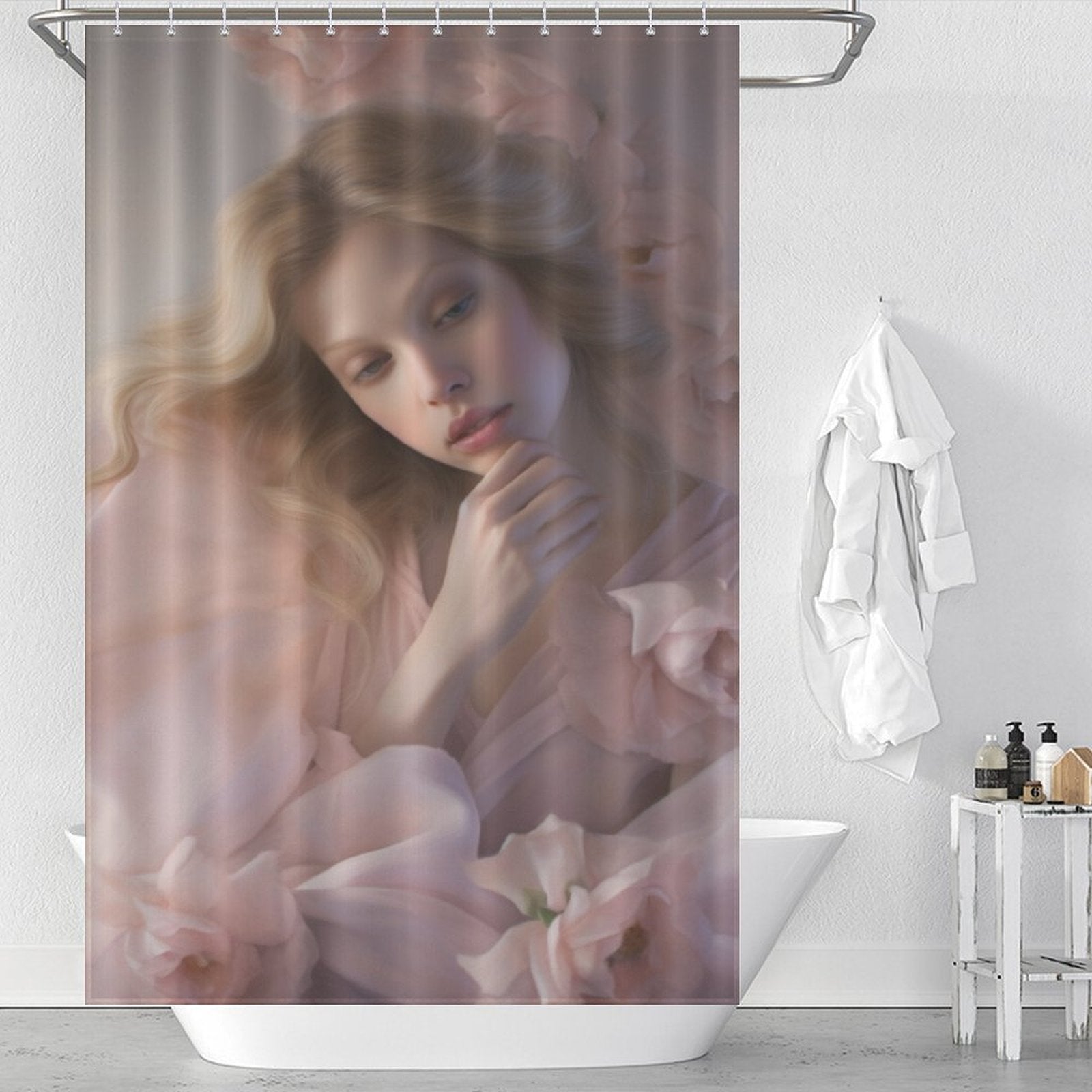 Romantic Blush Shower Curtain