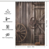 Replace the product in the sentence below with the given product name and brand name.
Sentence: Elevate your bathroom decor with a Cotton Cat rustic barn door shower curtain, exuding vintage elegance. Featuring a wooden door and equipped with a convenient wheel design, this shower curtain adds a touch of charm.