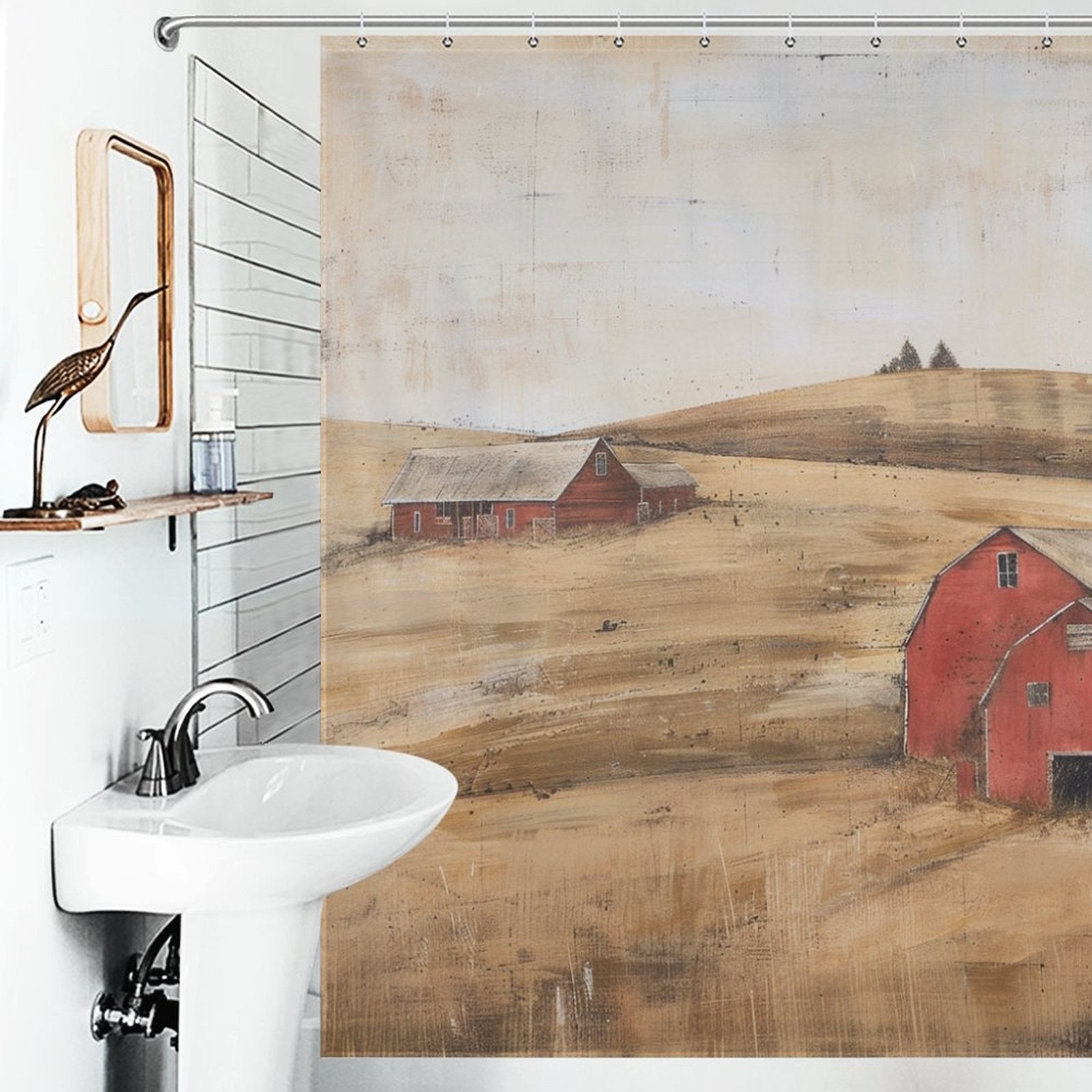 Rustic Charm Farmhouse Shower Curtain