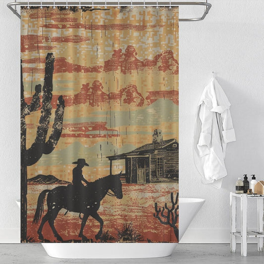 Rustic Cowboy Shower Curtain
