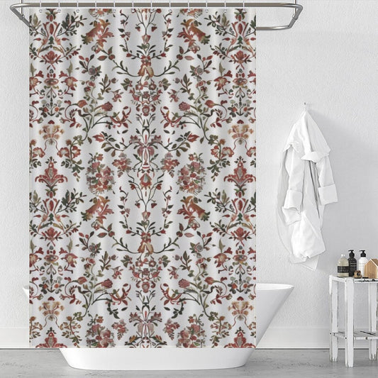 Rustic Farmhouse Floral Boho Shower Curtain