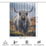 Rustic Highland Cow Shower Curtain