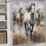 Rustic Horse Landscape Shower Curtain