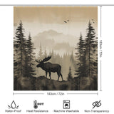 Rustic Moose Shower Curtain