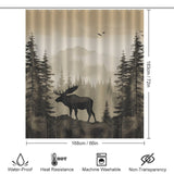 Rustic Moose Shower Curtain