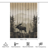 Rustic Moose Shower Curtain