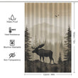 Rustic Moose Shower Curtain