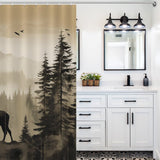 Rustic Moose Shower Curtain