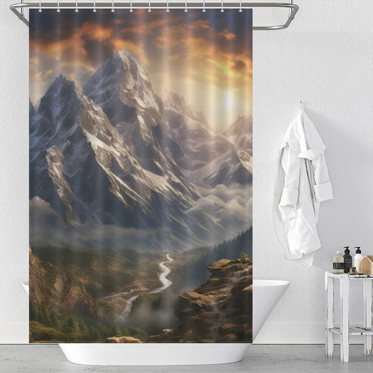 Rustic Mountain Shower Curtain