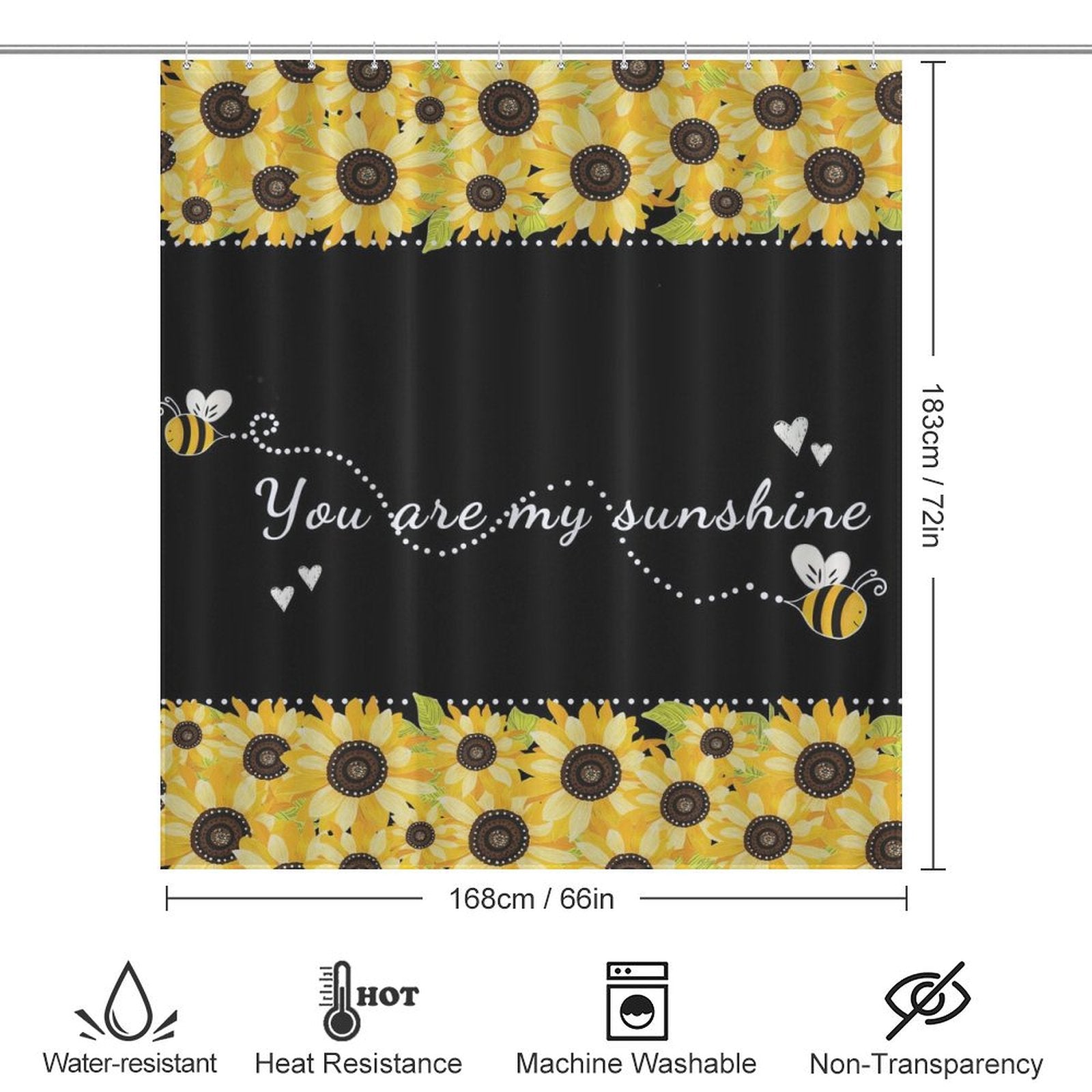 Rustic Sunshine Sunflower Shower Curtain