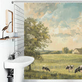 Rustic Tranquility Cow Shower Curtain