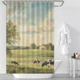 Rustic Tranquility Cow Shower Curtain