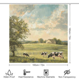 Rustic Tranquility Cow Shower Curtain