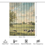 Rustic Tranquility Cow Shower Curtain