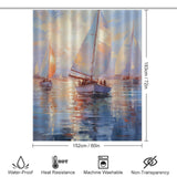 Sailboat Horizon Dance Beach Shower Curtain