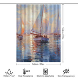 Sailboat Horizon Dance Beach Shower Curtain