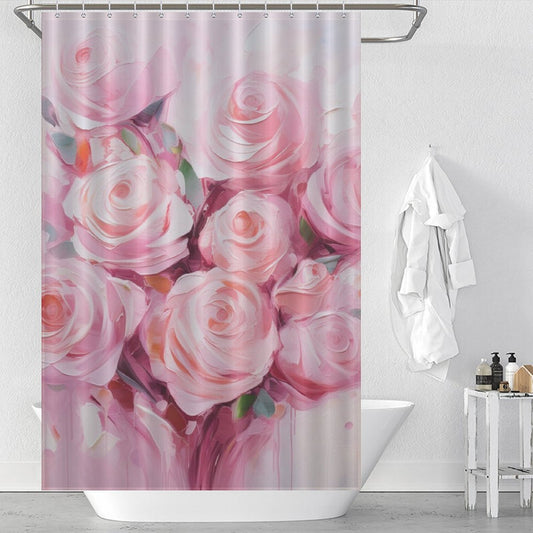 Scented Petals Pink Rose Shower Curtain
