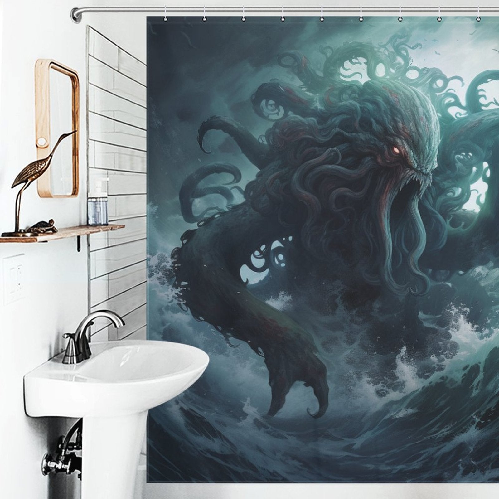 Sea Monster Kraken Shower Curtain