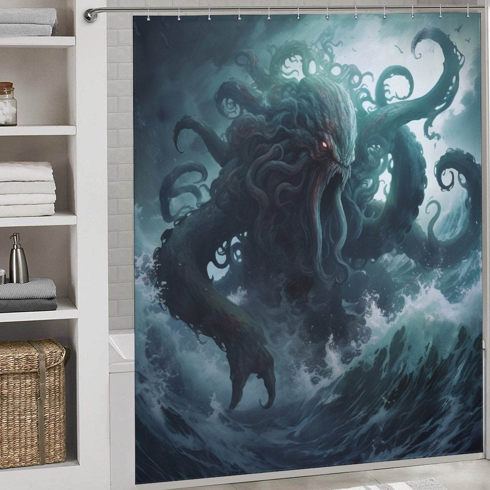 Sea Monster Kraken Shower Curtain