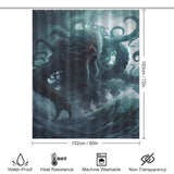 Sea Monster Kraken Shower Curtain