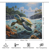 Sea Turtles Beach Shower Curtain  Ocean Melody
