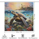 Sea Turtles Beach Shower Curtain Ocean Whisper