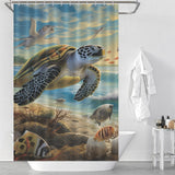 Sea Turtles Beach Shower Curtain Oceanic Vibes