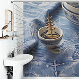 Seafarer Anchor Shower Curtain