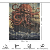 Seafaring Adventure Kraken Shower Curtain