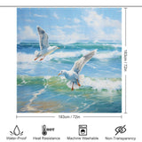 Seagull Beach Shower Curtain Sandy Shores