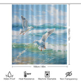 Seagull Beach Shower Curtain Sandy Shores