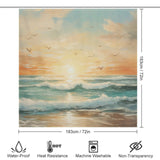 Seagull Beach Shower Curtain Tropical Paradise