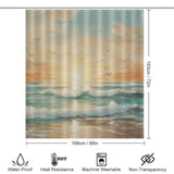 Seagull Beach Shower Curtain Tropical Paradise