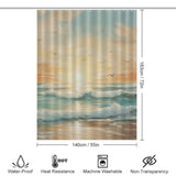 Seagull Beach Shower Curtain Tropical Paradise