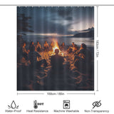 Seashell Bonfires Beach Shower Curtain 