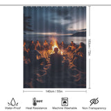 Seashell Bonfires Beach Shower Curtain 