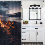 Seashell Bonfires Beach Shower Curtain 