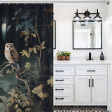 Secluded Forest Owl Shower Curtain