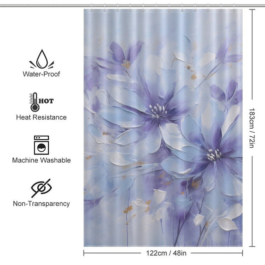 SereneBlue Periwinkle Shower Curtain