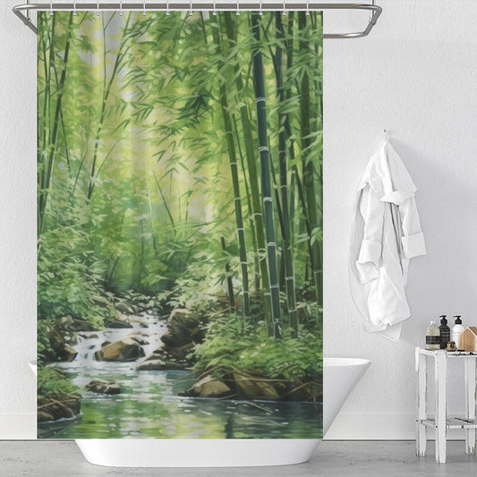 Serene Bamboo Shower Curtain