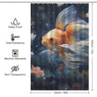 Serene Blue Depths Goldfish Shower Curtains 