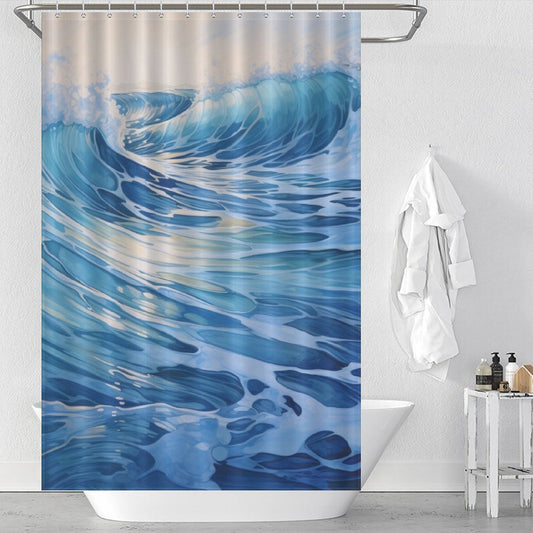 Serene Blue Ombre Shower Curtain