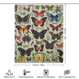 Serene Butterfly Garden Shower Curtain