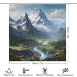 Serene Mountain Shower Curtain