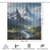 Serene Mountain Shower Curtain